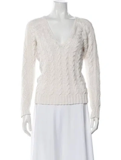 Pre-owned Polo Ralph Lauren Linen V-neck Sweater In Gray