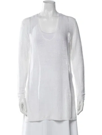 Pre-owned Polo Ralph Lauren Linen V-neck Top In Neutrals