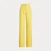 Polo Ralph Lauren Linen Wide-leg Flare Trouser In Yellow