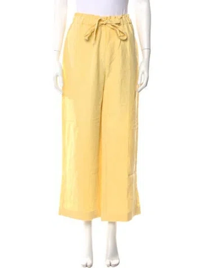 Pre-owned Polo Ralph Lauren Linen Wide Leg Pants In Neutral