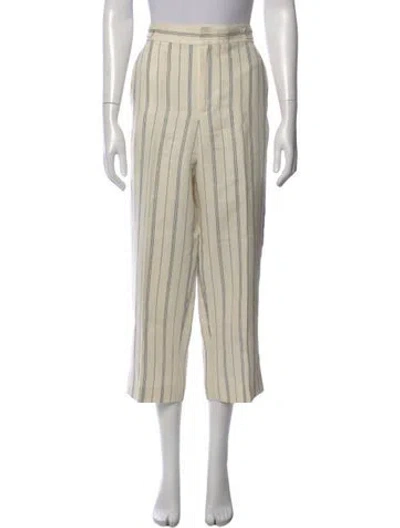 Pre-owned Polo Ralph Lauren Linen Wide Leg Pants In Neutral