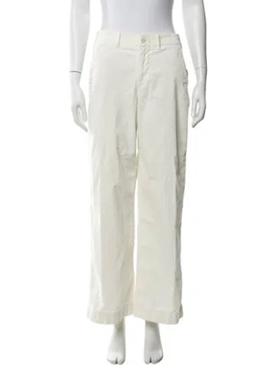 Pre-owned Polo Ralph Lauren Linen Wide Leg Pants In Neutral