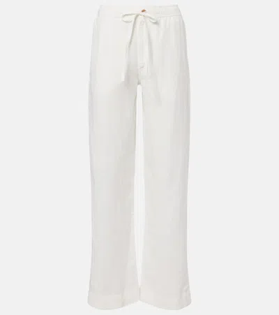 Polo Ralph Lauren Linen Wide-leg Pants In White