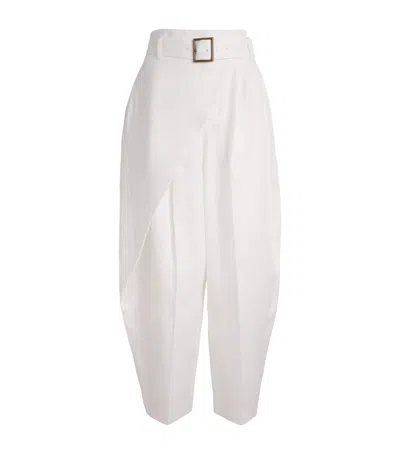 Polo Ralph Lauren Linen Wrap Trousers In Multi