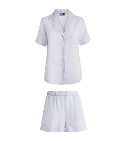 Polo Ralph Lauren Linen-cotton Short Pyjama Set In Yellow