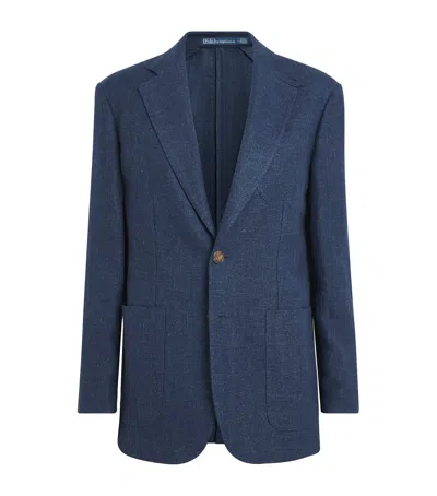 Polo Ralph Lauren Linen-cotton Single-breasted Blazer In Blue