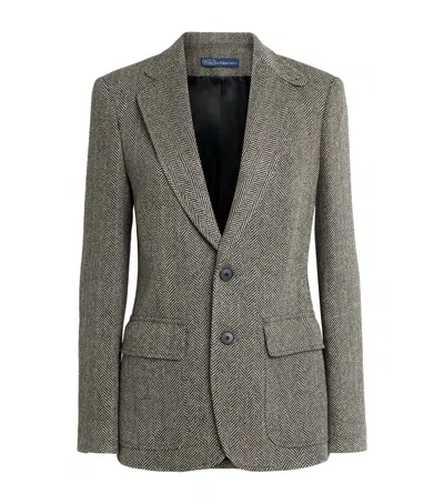 Polo Ralph Lauren Linen-silk-wool Heritage Blazer In Black
