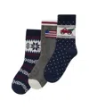Polo Ralph Lauren Little And Big Boys 3-piece Holiday Truck Socks Set In Black