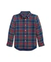 Polo Ralph Lauren Little And Toddler Boys Buffalo Check Double-faced Cotton Shirt In Blue,red Multi