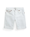 Polo Ralph Lauren Little And Toddler Boys Sullivan Slim Stretch Denim Shorts In Dell White