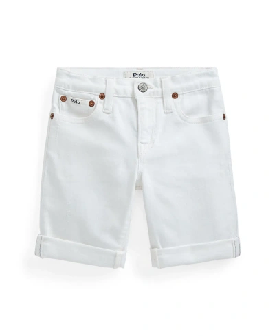 Polo Ralph Lauren Kids' Little And Toddler Boys Sullivan Slim Stretch Denim Shorts In Dell White