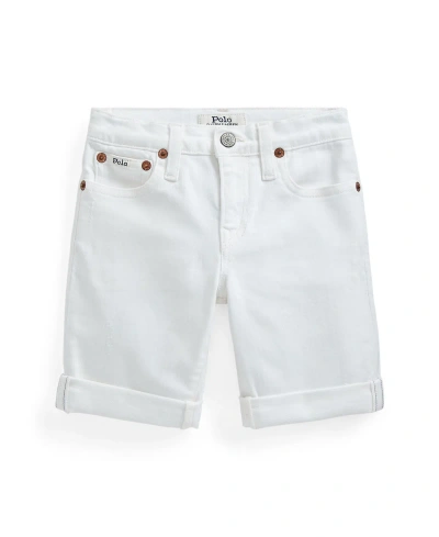 Polo Ralph Lauren Kids' Little And Toddler Boys Sullivan Slim Stretch Denim Shorts In White
