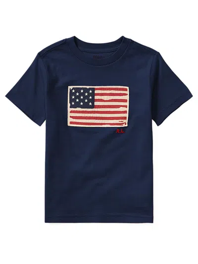 Polo Ralph Lauren Little Boy's & Boy's American Flag T-shirt In Blue