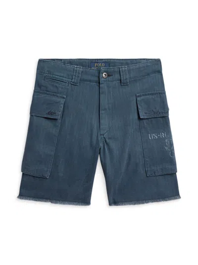 Polo Ralph Lauren Little Boy's & Boy's Denim Cargo Shorts In Marine Blue