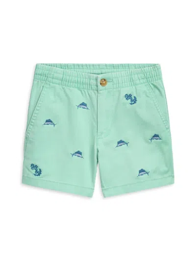 Polo Ralph Lauren Kids' Little Boy's & Boy's Embroidered Twill Shorts In Celadon