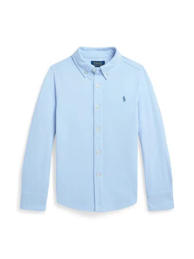 Polo Ralph Lauren Kids' Little Boy's & Boy's Featherweight Cotton Mesh Shirt In Blue