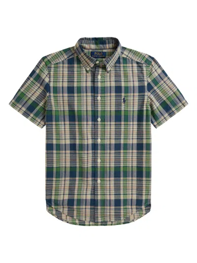 Polo Ralph Lauren Kids' Little Boy's & Boy's Madras Short-sleeve Shirt In Multi