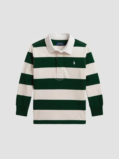 Polo Ralph Lauren Kids' Little Boy's & Boy's The Iconic Rugby Shirt In Green