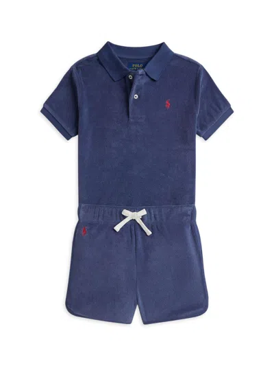 Polo Ralph Lauren Little Boy's Terry Polo Shirt & Shorts Set In Multi
