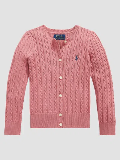 Polo Ralph Lauren Kids' Little Girl's & Girl's Cable-knit Cardigan In Pink