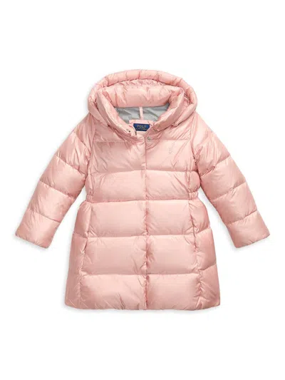 Polo Ralph Lauren Little Girl's & Girl's Cecilia Metallic Down Parka Coat In Pink