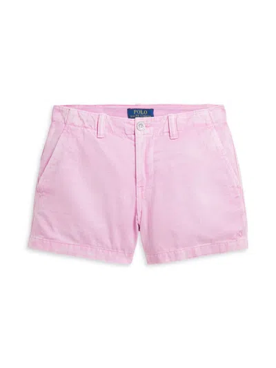 Polo Ralph Lauren Little Girl's & Girl's Cotton Chino Shorts In Carmel Pink