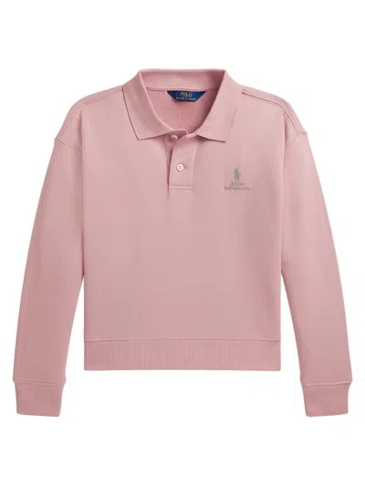 Polo Ralph Lauren Long-sleeved Polo Shirt In Pink
