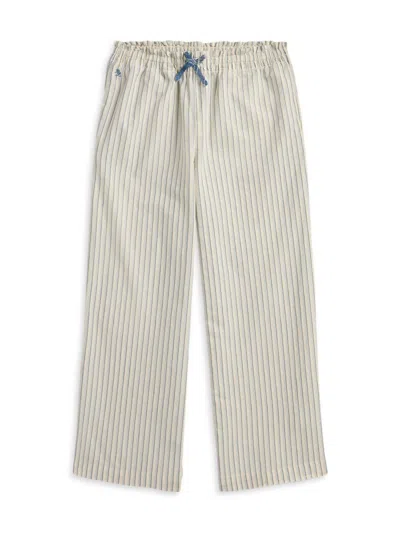 Polo Ralph Lauren Little Girl's & Girl's Striped Cotton Pants In Blue Multi Stripe