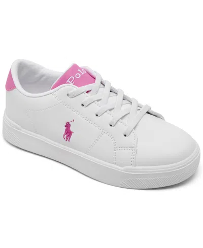 Polo Ralph Lauren Little Kids Sutton Fastening Strap Casual Sneakers From Finish Line In White