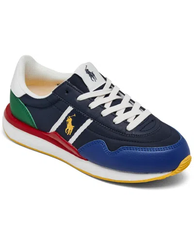 Polo Ralph Lauren Little Kids' Train 89 Sport Casual Sneakers From Finish Line In Navy,multi