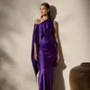 Polo Ralph Lauren Stretch-silk Charmeuse Lizzie Maxi Dress In Purple