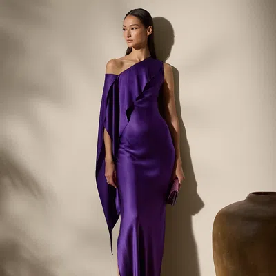 POLO RALPH LAUREN LIZZIE STRETCH CHARMEUSE EVENING DRESS