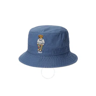 Polo Ralph Lauren Loft Bear Embroidered Logo Bucket Hat In Blue