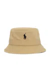 Polo Ralph Lauren Logo-embroidered Bucket Hat In Cafe Tan