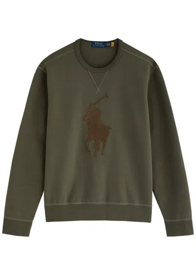 Polo Ralph Lauren Logo-appliqué Cotton-blend Sweatshirt In Green