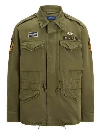 Polo Ralph Lauren The Iconic Military Jacket With Logo In Green