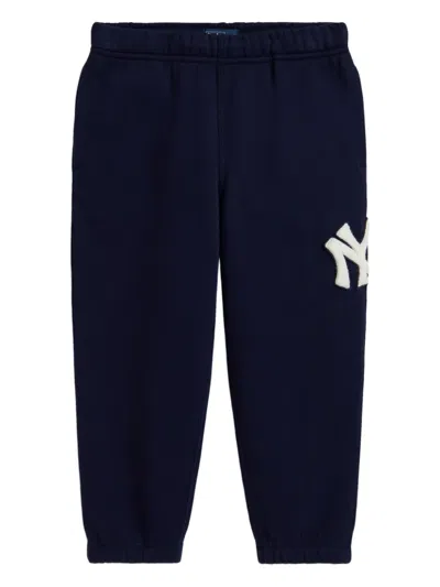 Polo Ralph Lauren Kids' Logo-appliqué Trousers In Blue