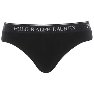Polo Ralph Lauren Logo Band Three-pack Briefs In Black
