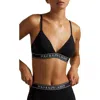Polo Ralph Lauren Logo Band Triangle Bralette In Black