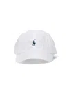 Polo Ralph Lauren White Baseball Cap With Horsebit Embroidery In Cotton Man