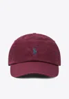 Polo Ralph Lauren Bordeaux Baseball Cap With Logo Embroidery In Cotton Man