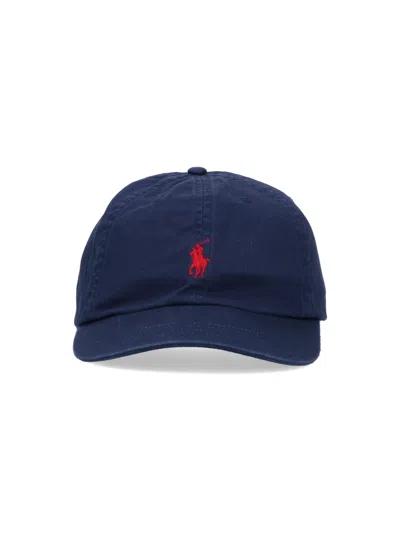Polo Ralph Lauren Logo Baseball Cap In Blue