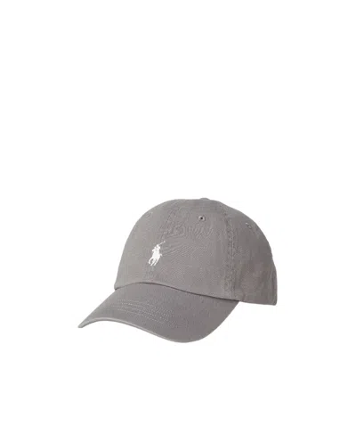 Polo Ralph Lauren Logo Baseball Cap In Gray