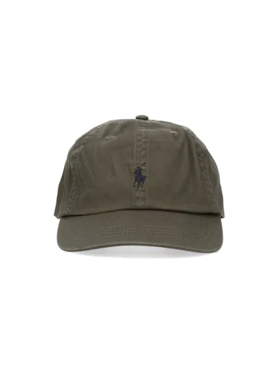 Polo Ralph Lauren Logo Baseball Cap In Green