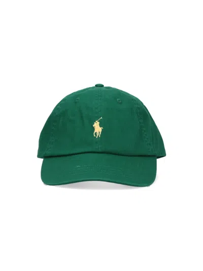Polo Ralph Lauren Logo Baseball Cap In Green