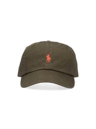 Polo Ralph Lauren Logo Baseball Cap In Green