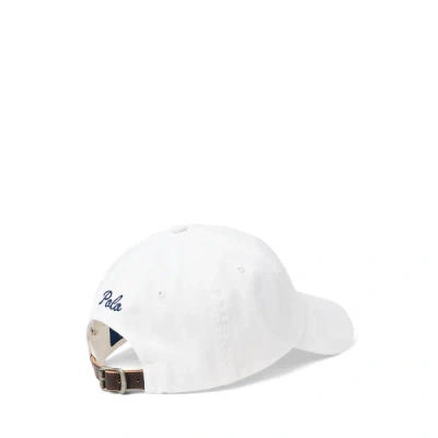 Polo Ralph Lauren Logo Baseball Cap In White