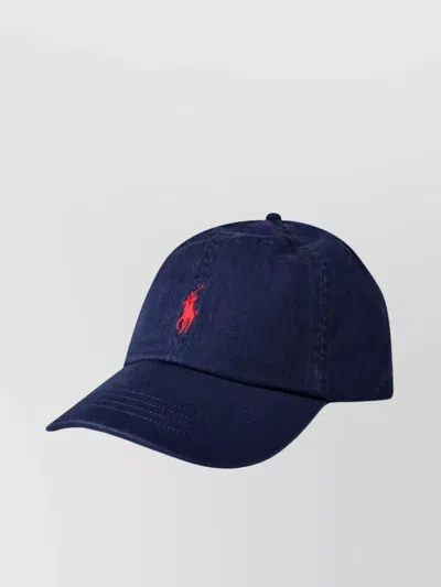Polo Ralph Lauren Logo Baseball Cap With Curved Brim In Blue