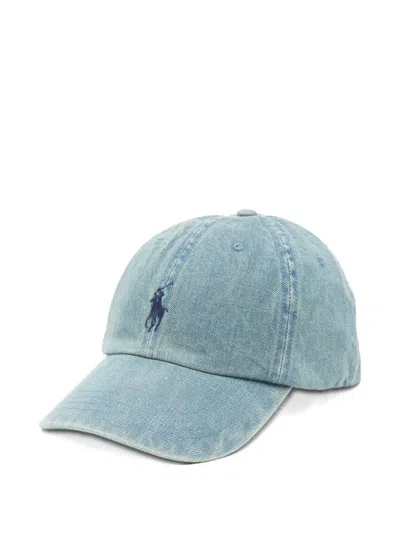 Polo Ralph Lauren Logo Baseball Hat In Blue