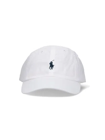 Polo Ralph Lauren Logo Baseball Hat Hat In White